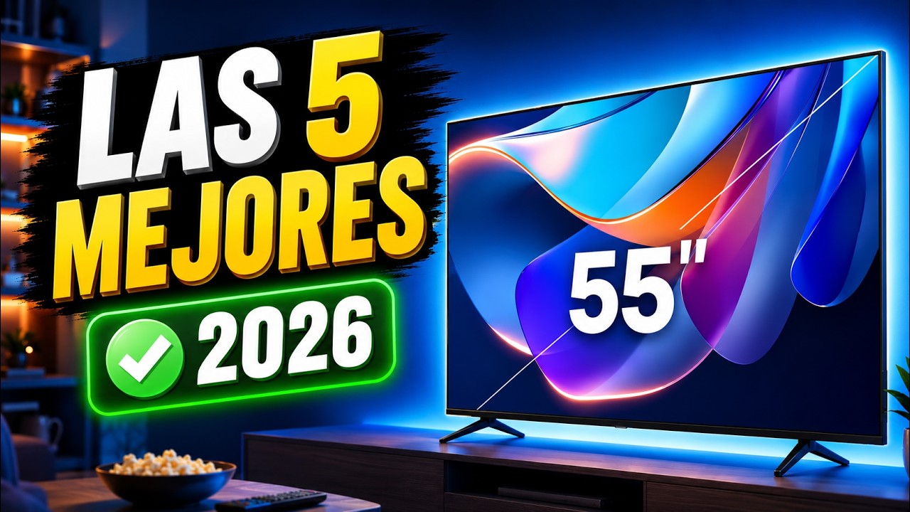 5 Mejores Televisores Smart TV 4K de 55″ para este 2026 Lo más TOP Calidad Precio